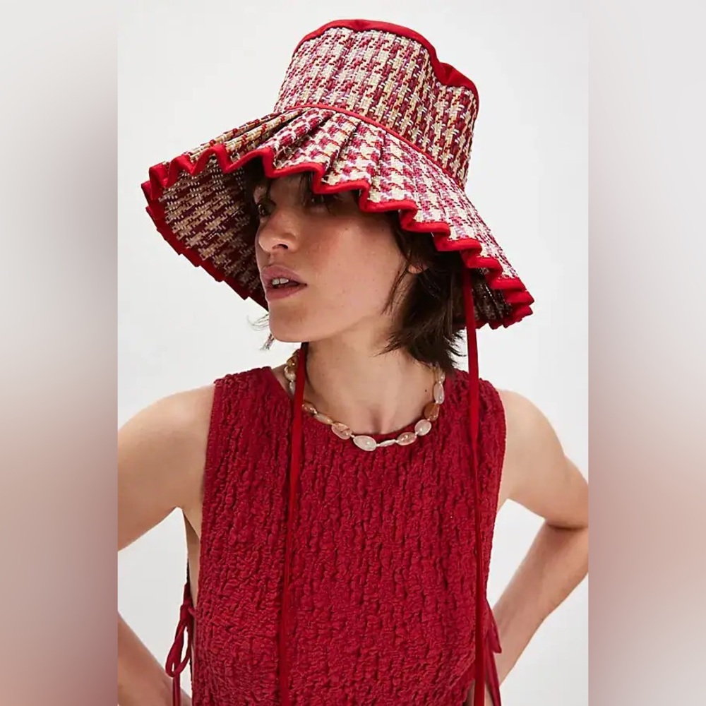 New Free People x Lorna Murray Saint Barthes Red Capri Maxi Sun
Hat Cap sz S